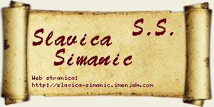 Slavica Simanić vizit kartica